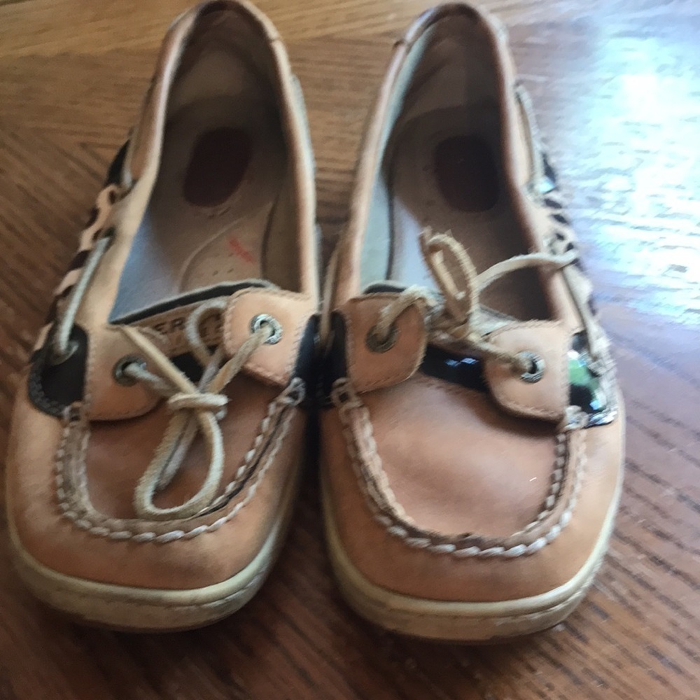 sperry Topsiders Animal Print Shoes 7.5 - Picture 2 of 6